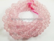 Rose Quartz Far Faceted Round Beads